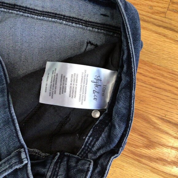 Style & Co. Jeans for Shorties! size 10 petite straight leg - Picture 5 of 7
